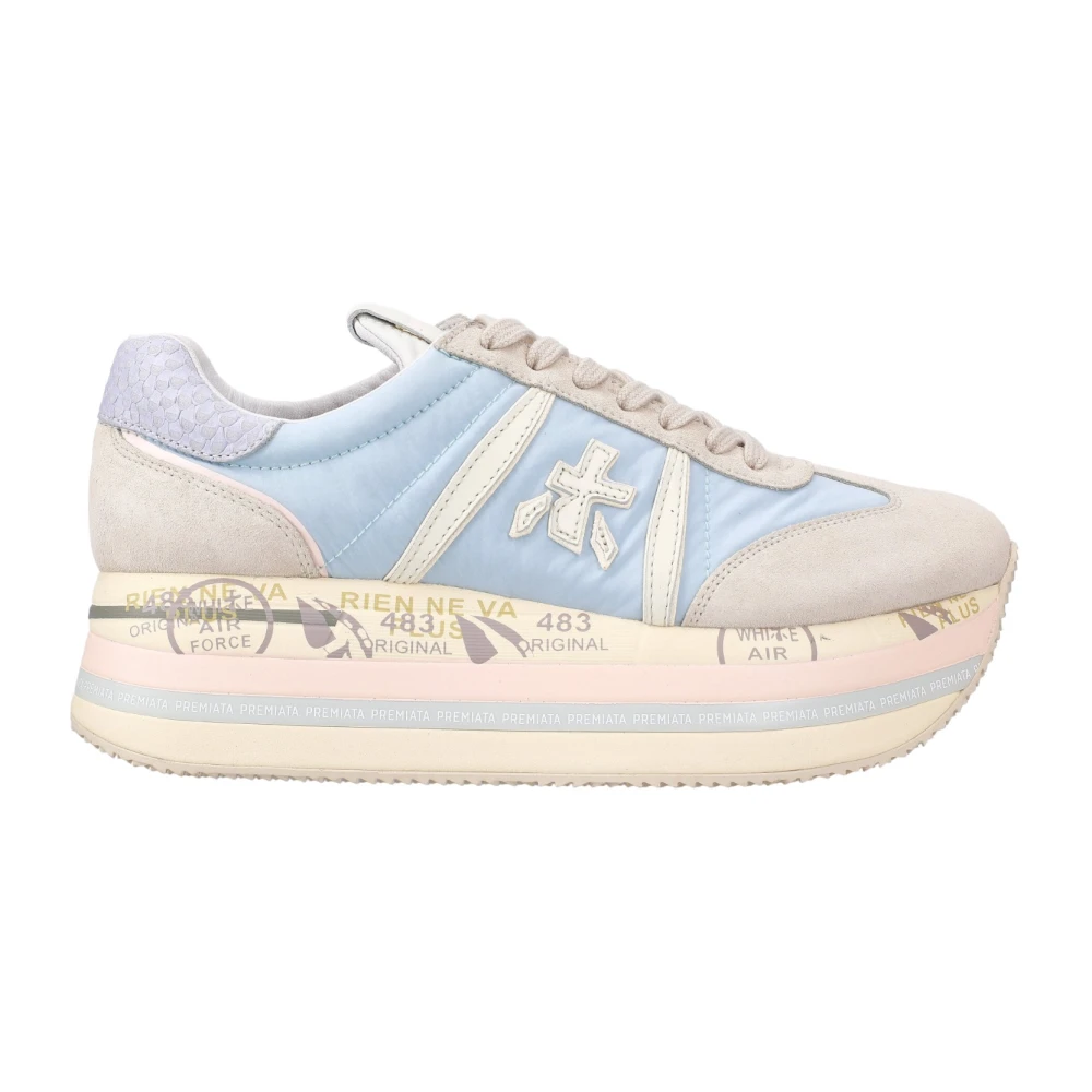 Beige Leder Sneakers