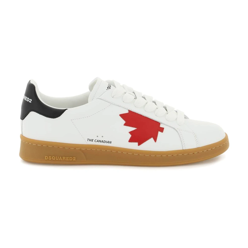 Boxer Sneakers aus glattem Leder