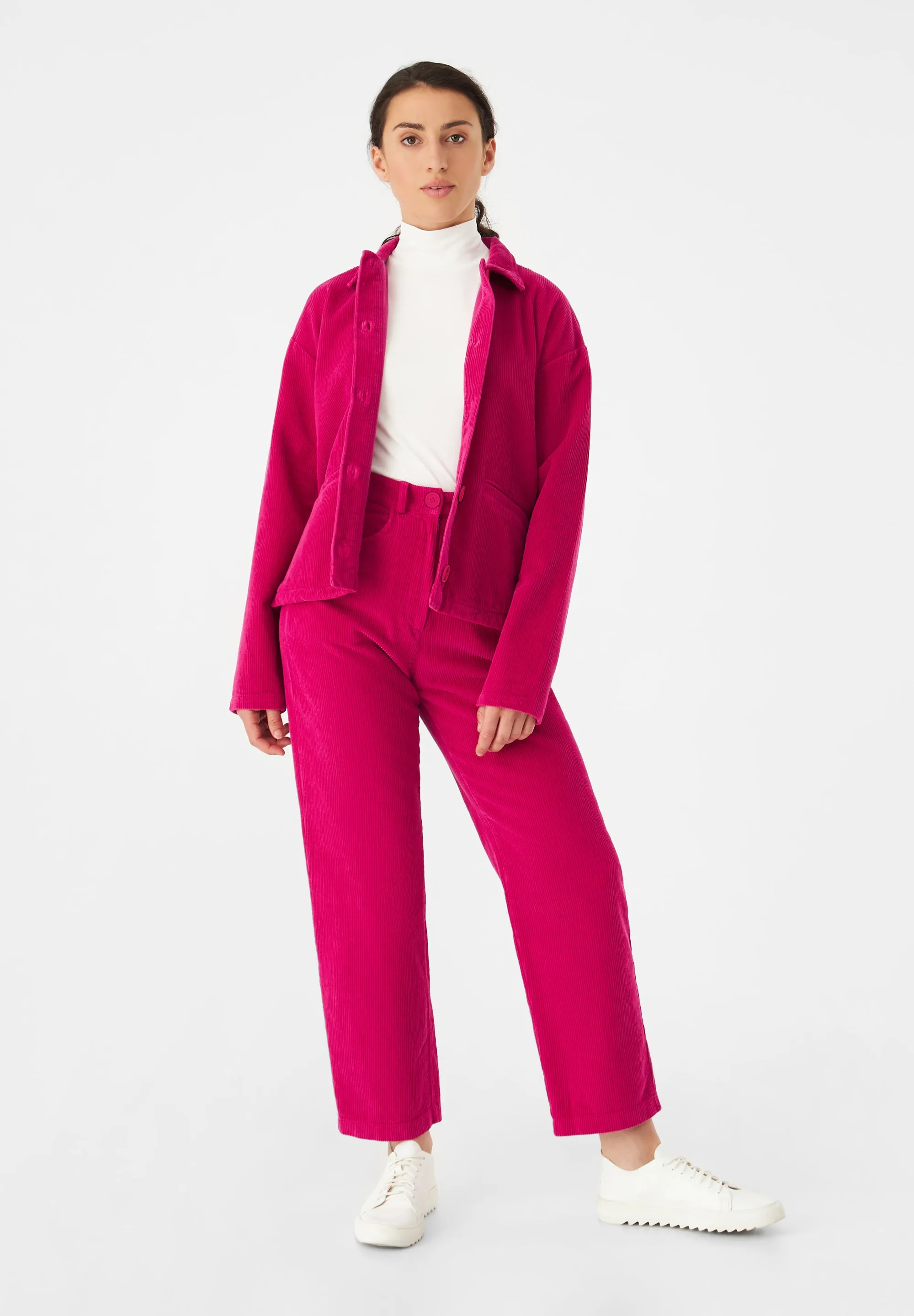 Cordhose CLAIRE aus Bio-Baumwolle - Berry Pink (Cord)
