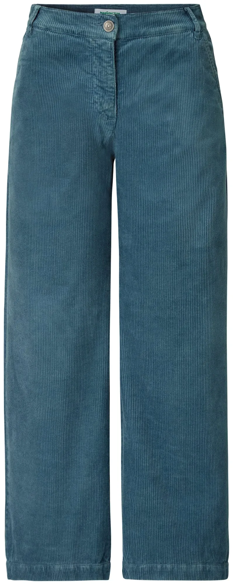 Damen-Cordhose weites Bein, Blaugrau