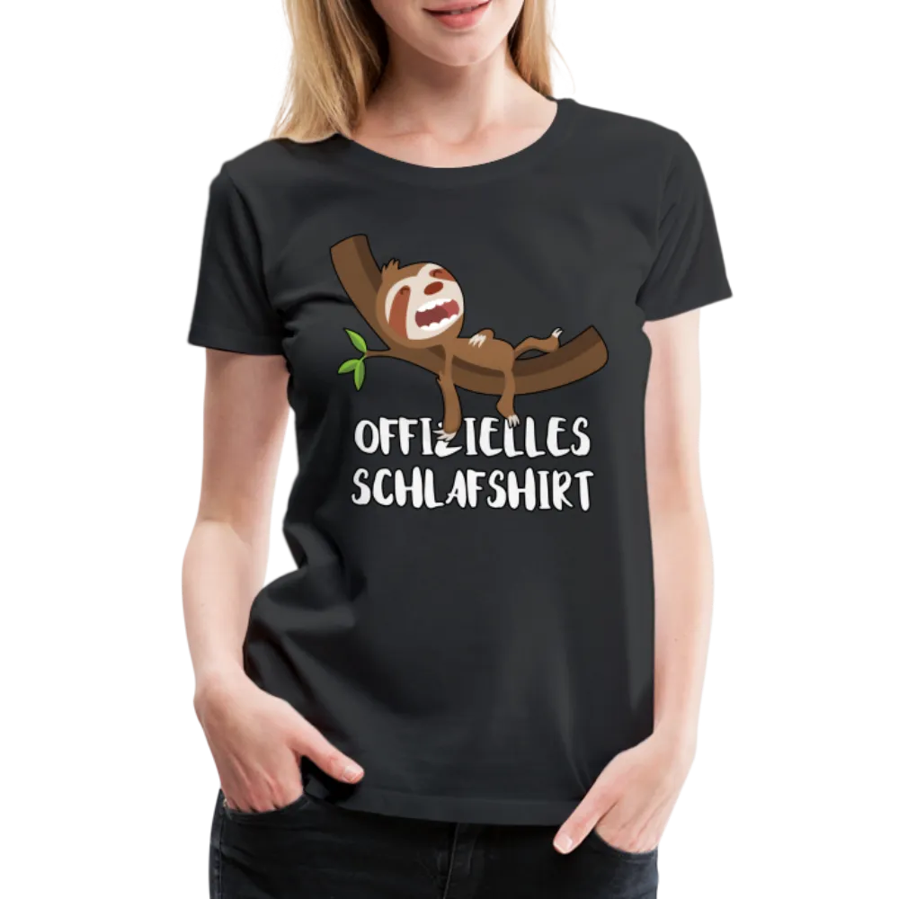 Faultier Offizielles Schlafshirt Schlafanzug Pyjama Geschenk Premium T-Shirt