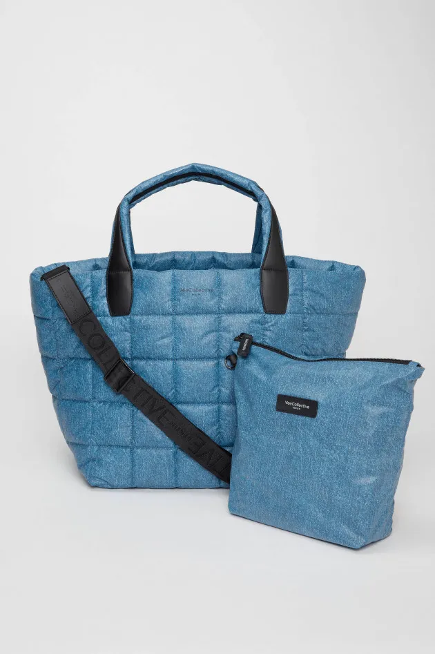 Gesteppte Tasche PORTER TOTE MEDIUM in Denim