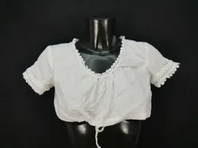 Gr.36 Dirndlbluse süße Bluse für Dirndl mit Spitze Trachtenbluse