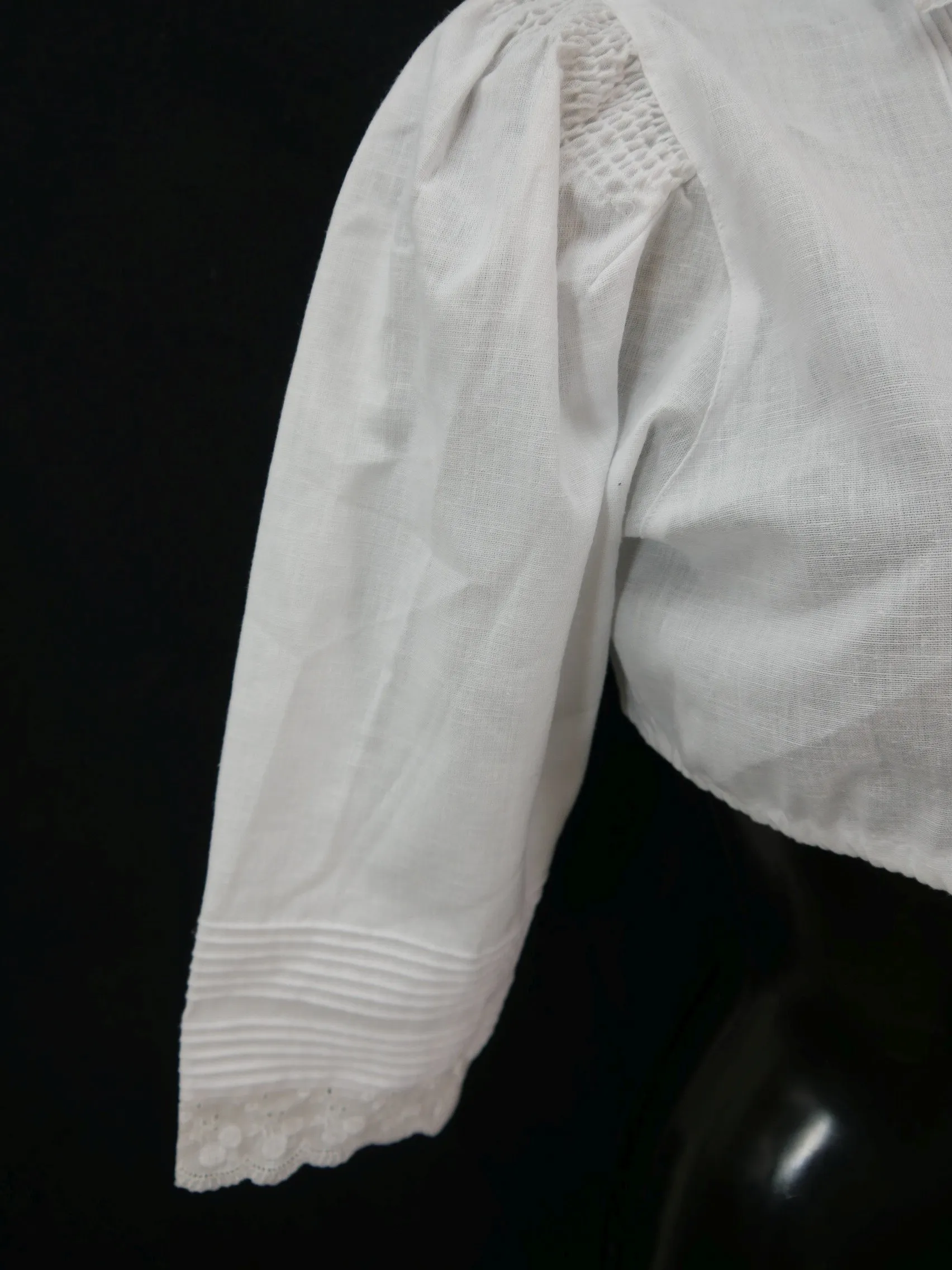 Gr.38 Dirndlbluse süße Bluse für Dirndl Distler Baumwollmischung mit Spitze B9316