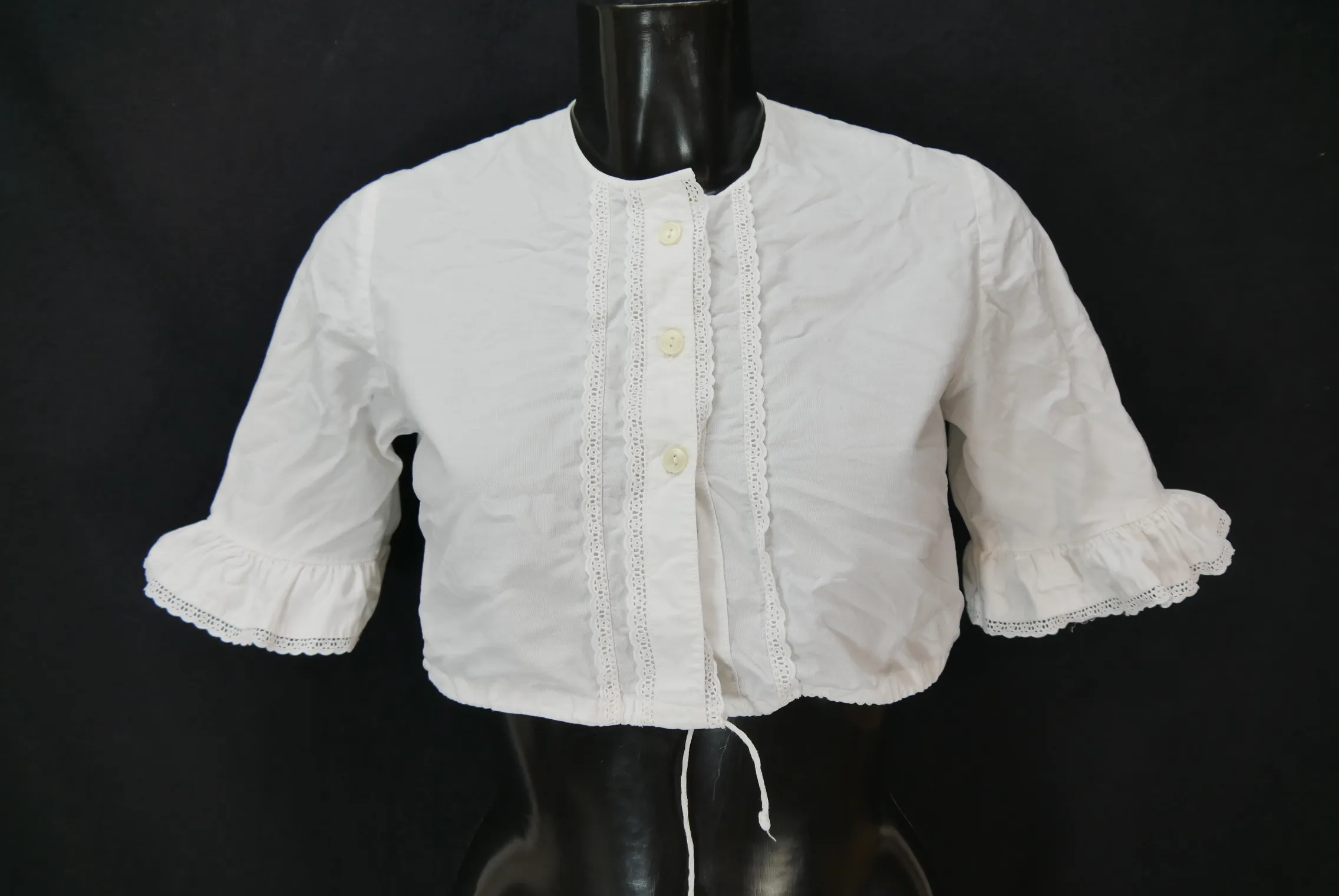 Gr.38 Dirndlbluse weiß Bluse für Dirndl Trachten Feichtinger mit Spitze B10652