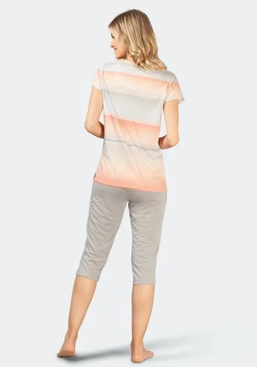 Hajo Schlafanzug 1/2 Arm mit Capri Hose 45775