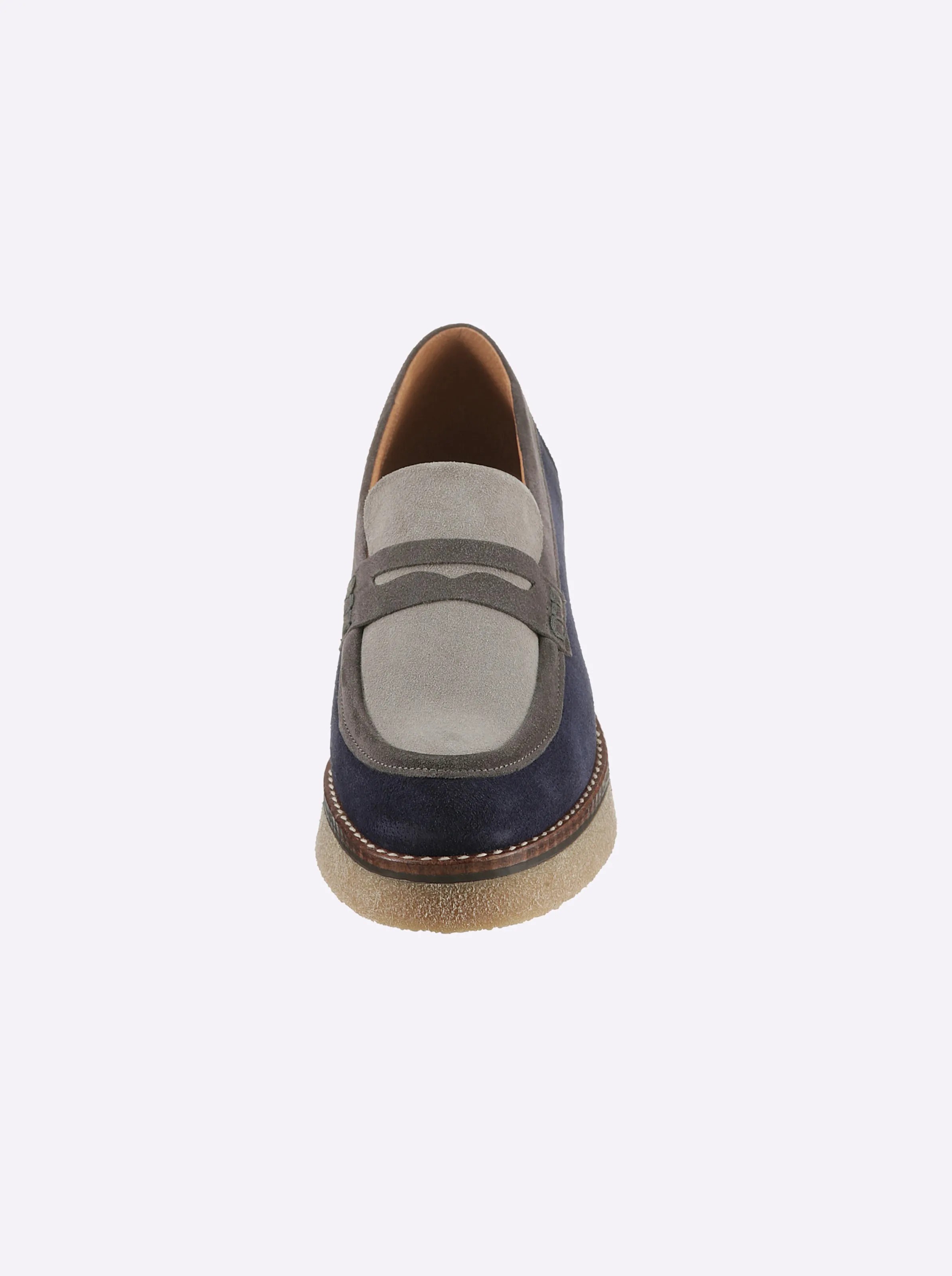 heine Slipper in marine-grau