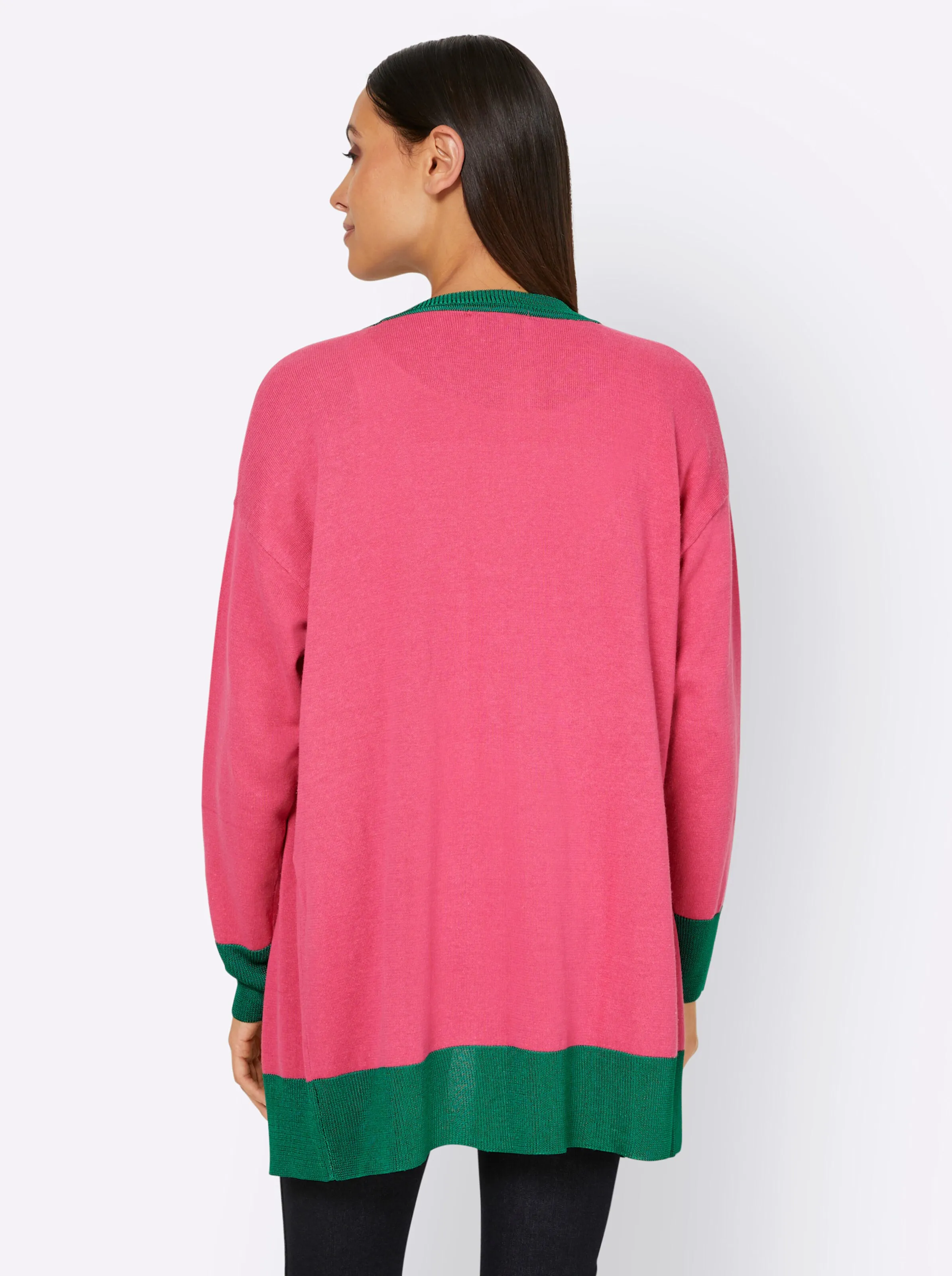 heine Strickjacke in fuchsia-grün