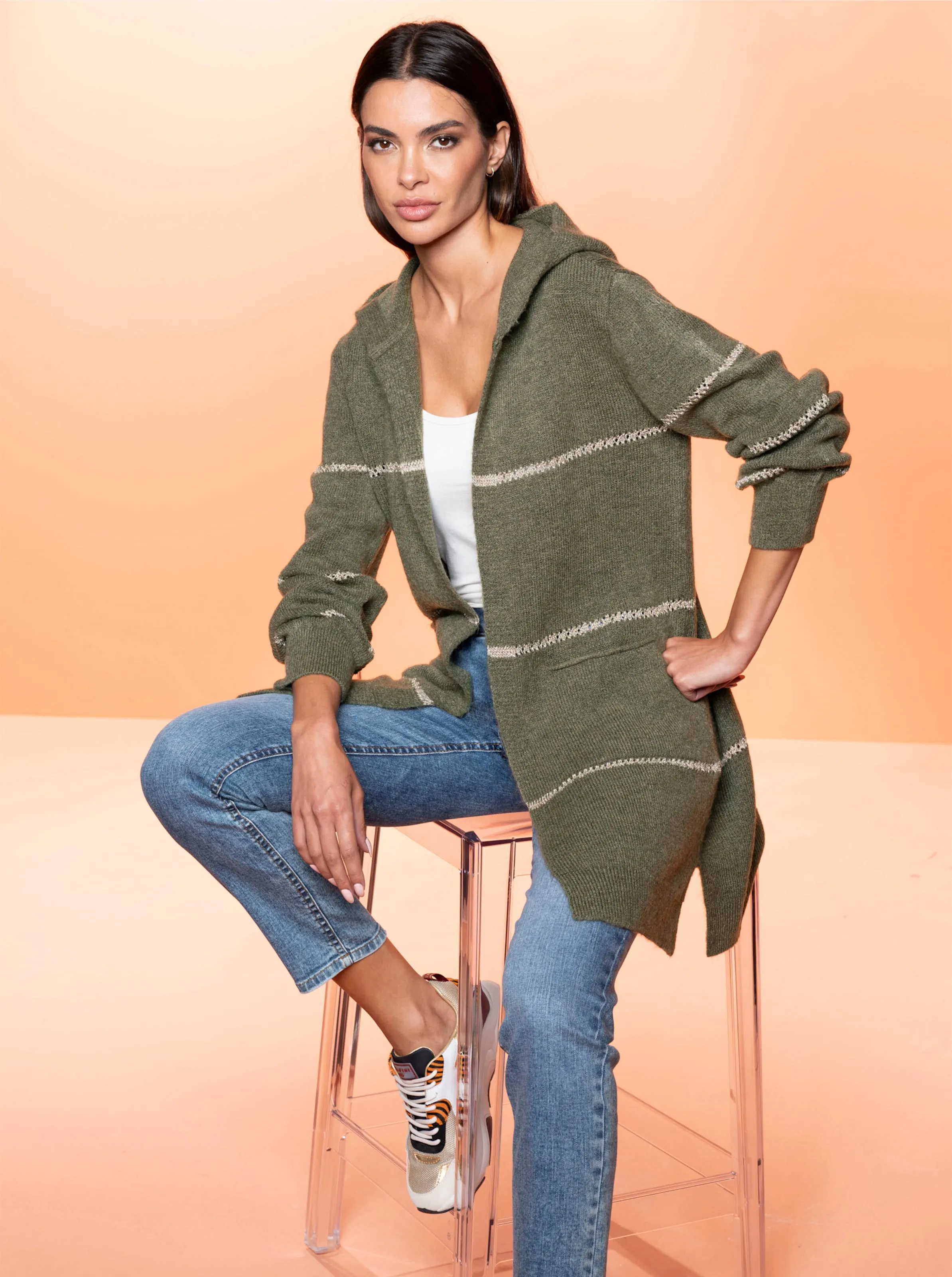 heine Strickjacke in oliv
