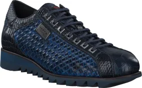 Herren-Schnürschuhe aus Leder 244100936807 (Blau)