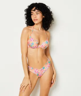 Push-up-Badeanzug Oberteil mit Blumenmuster POLYESTER