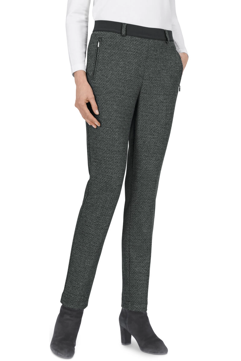 RAPHAELA BY BRAX Jersey-Hose Lillyth anthrazit Slim Fit