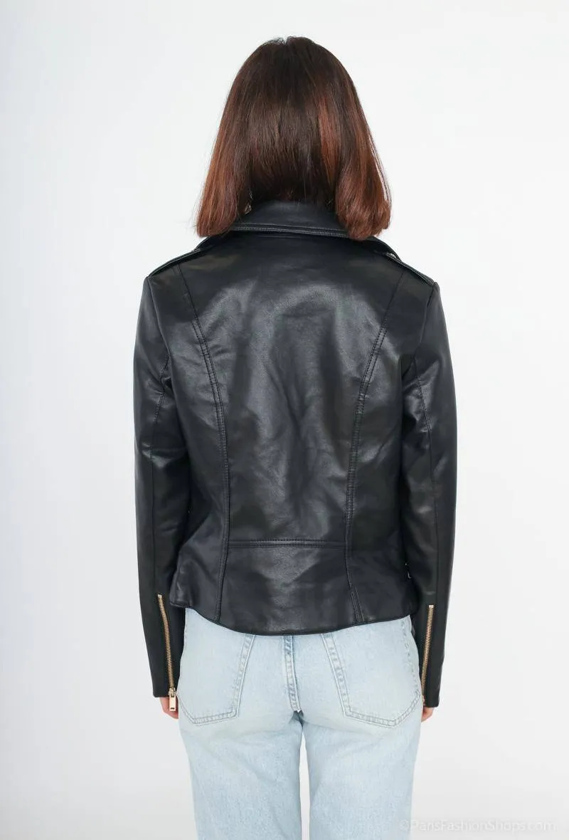 Rockige Kunstlederjacke