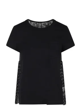   Sacai  Plisse` T-Shirt Black  T-Shirts 