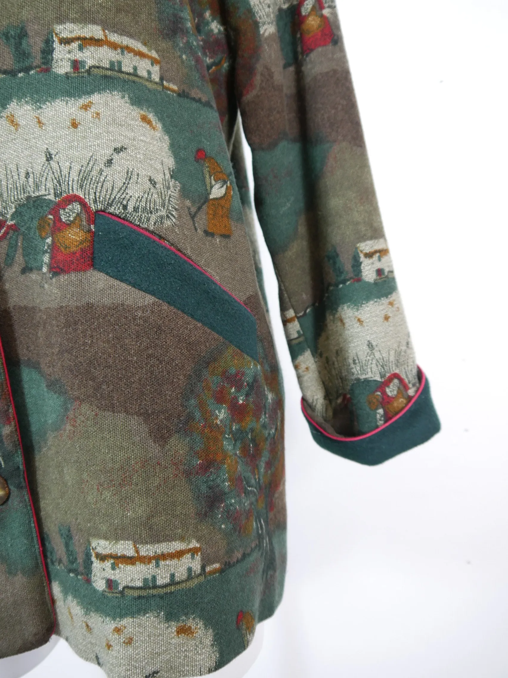 Sailer Trachten neuwertig mit Bauernmotiv bedruckt Trachtenjacke Jacke Gr.42