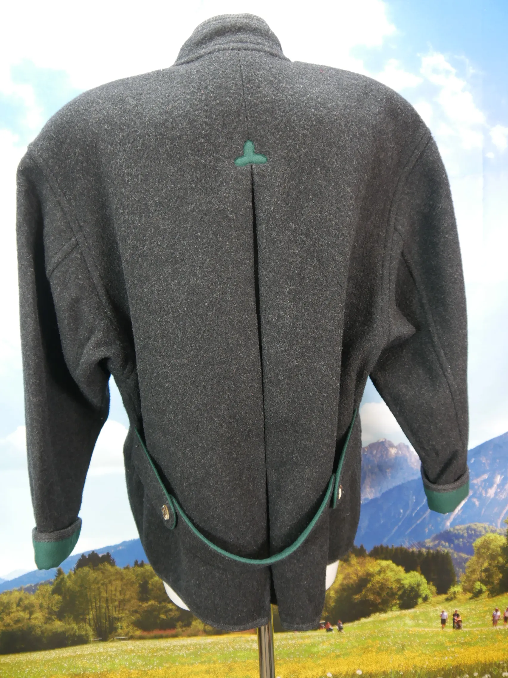 Schneiders Salzburg schwarzer Janker Hirschhornknöpfen Trachtenjacke Jacke Gr.42
