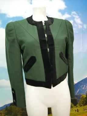 Sportalm Kitzbühel neuwertig grün mit Samt sagenhafte Trachtenjacke Jacke Gr.36
