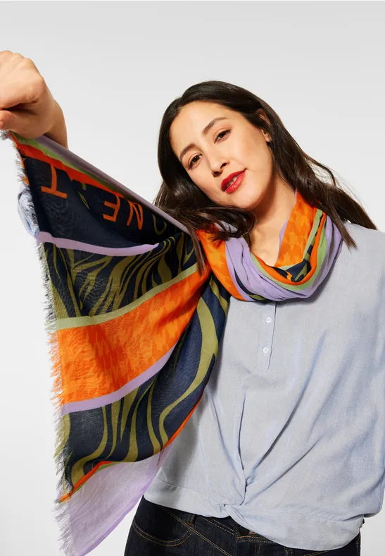 Street One Jacquard-Schal mit Print 