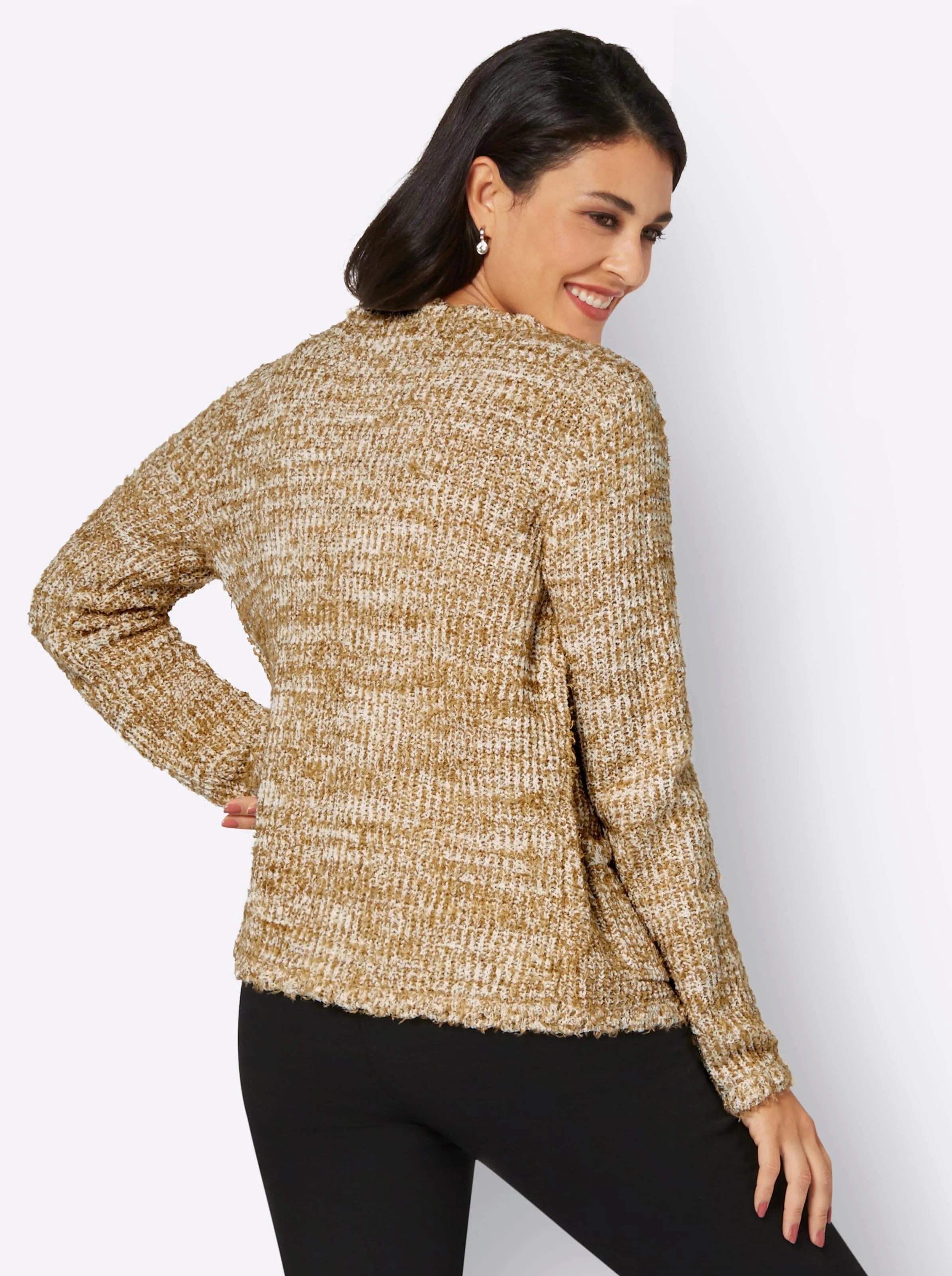 Strickjacke in champagner