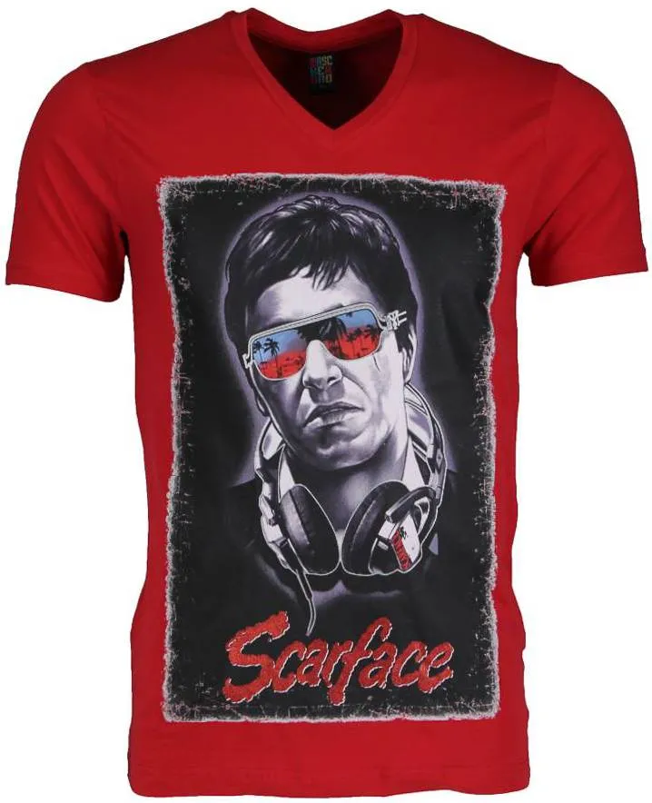 T Shirt Herren - Scarface - Rot