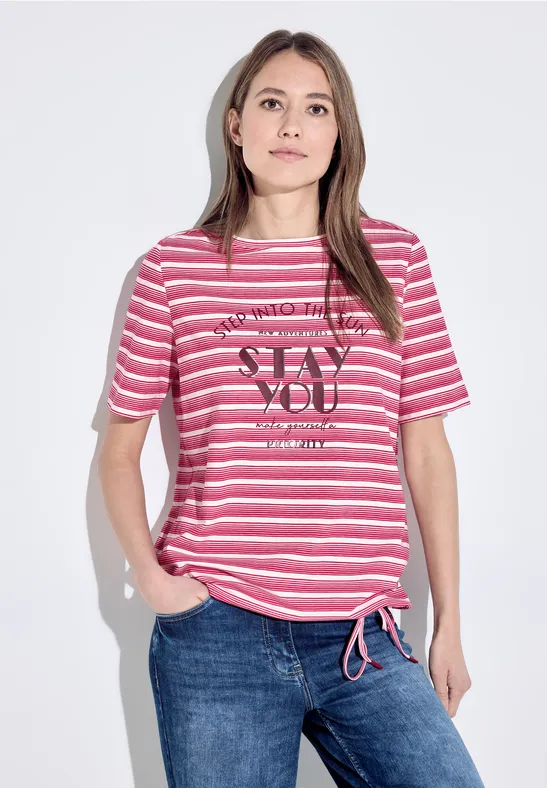 T-Shirt mit Streifenmix