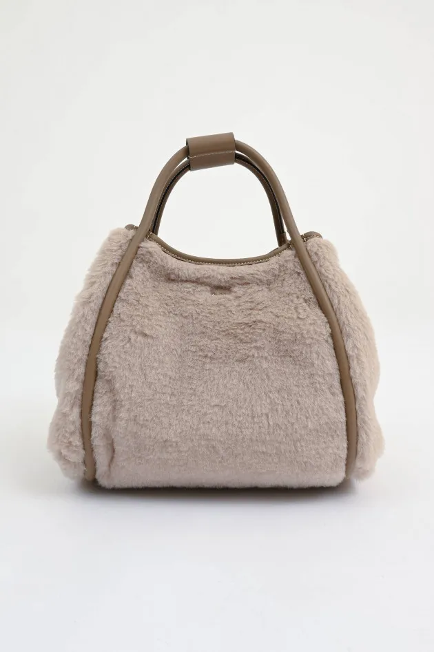 Teddyfell-Tasche MARINE in Sand