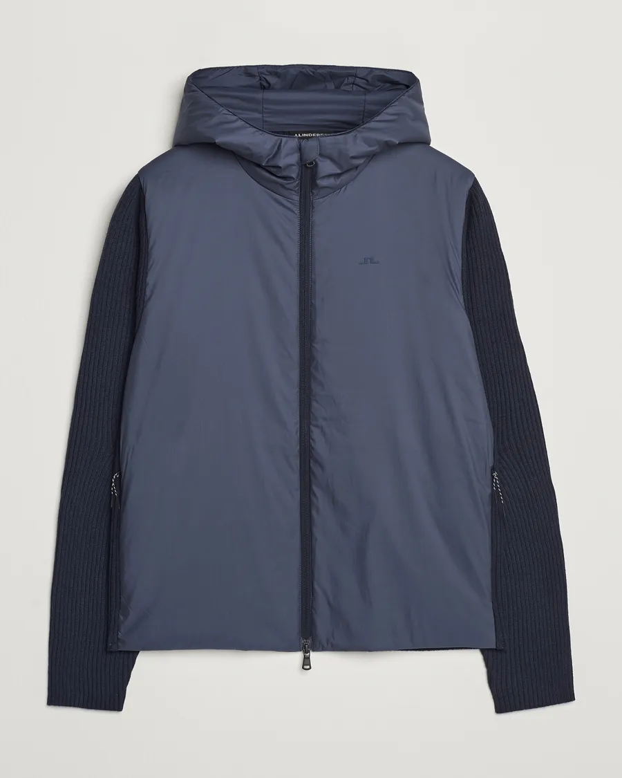 Thierry Hybrid Knit Hoodie Navy