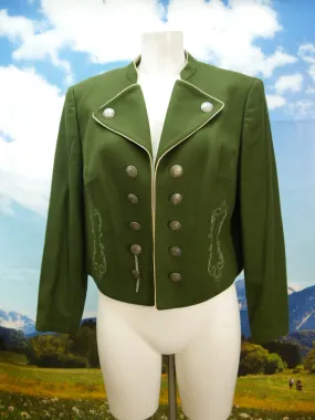 Tofana grün Loden mit Stickerei wunderschön tolle Trachtenjacke Jacke Gr.46