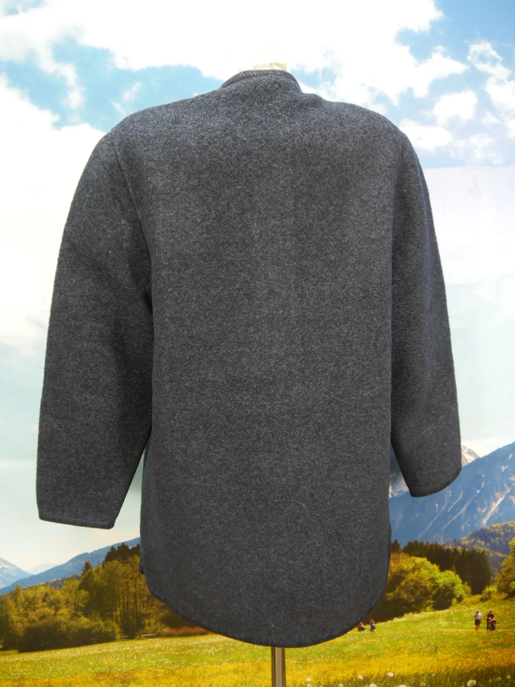 Wesenjak seltenst getragen Walkjacke blau warme lange Trachtenjacke Jacke Gr.40